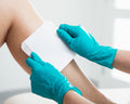DryMax Super sterile dressing on a wound, 20cm x 30cm size
