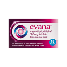 Evana Heavy Period Relief 500mg Tablets Tranexamic Acid